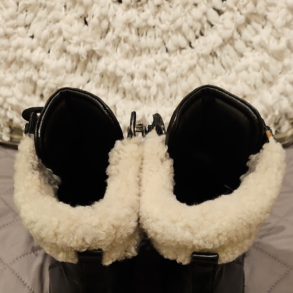 Marc Fisher Black Lace Up Boots with Chunky Sole - Picture 6 of 16